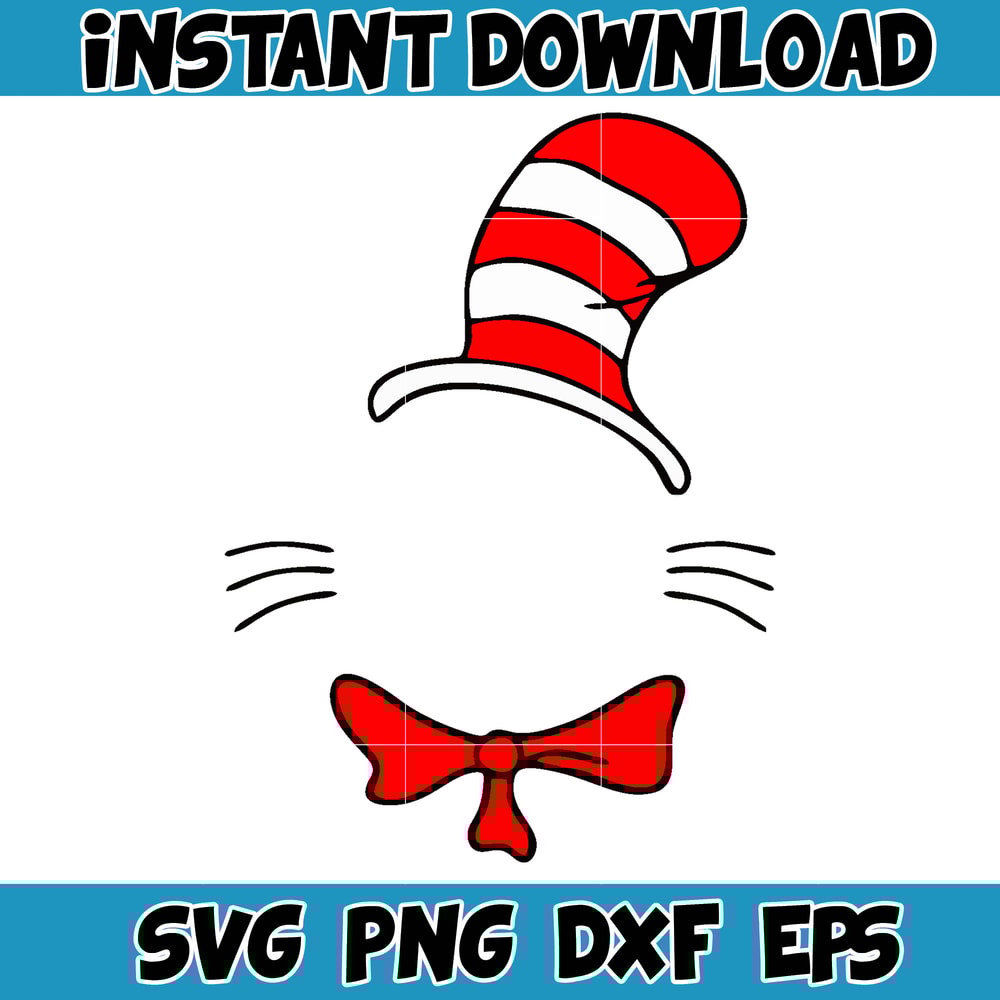 Dr Seuss Svg Layered Item, Dr. Seuss Quotes Cat In The Hat Svg Clipart, Cricut, Digital Vector Cut File, Cat And The Hat (537).jpg