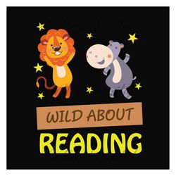 wild about reading svg files for silhouette, files for cricut, svg, dxf, eps, png instant download