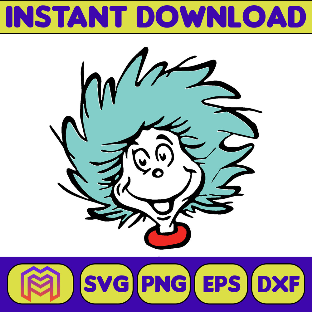 Dr Seuss Svg Layered Item, Dr. Seuss Quotes Cat In The Hat Svg Clipart, Cricut, Digital Vector Cut File, Cat And The Hat (575).jpg