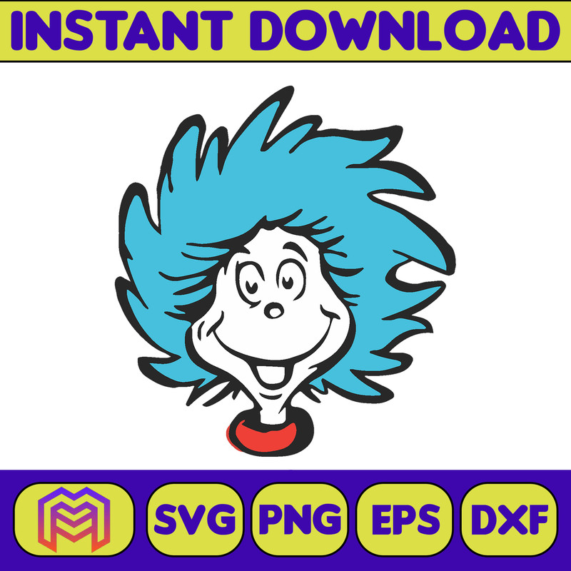 Dr Seuss Svg Layered Item, Dr. Seuss Quotes Cat In The Hat Svg Clipart, Cricut, Digital Vector Cut File, Cat And The Hat (601).jpg