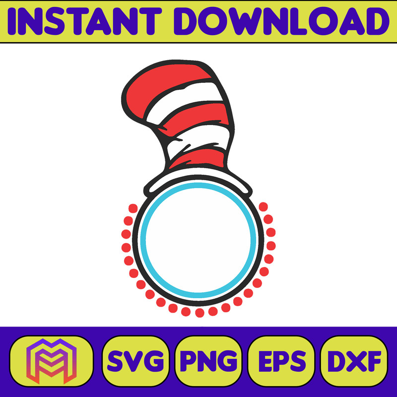 Dr Seuss Svg Layered Item, Dr. Seuss Quotes Cat In The Hat Svg Clipart, Cricut, Digital Vector Cut File, Cat And The Hat (604).jpg