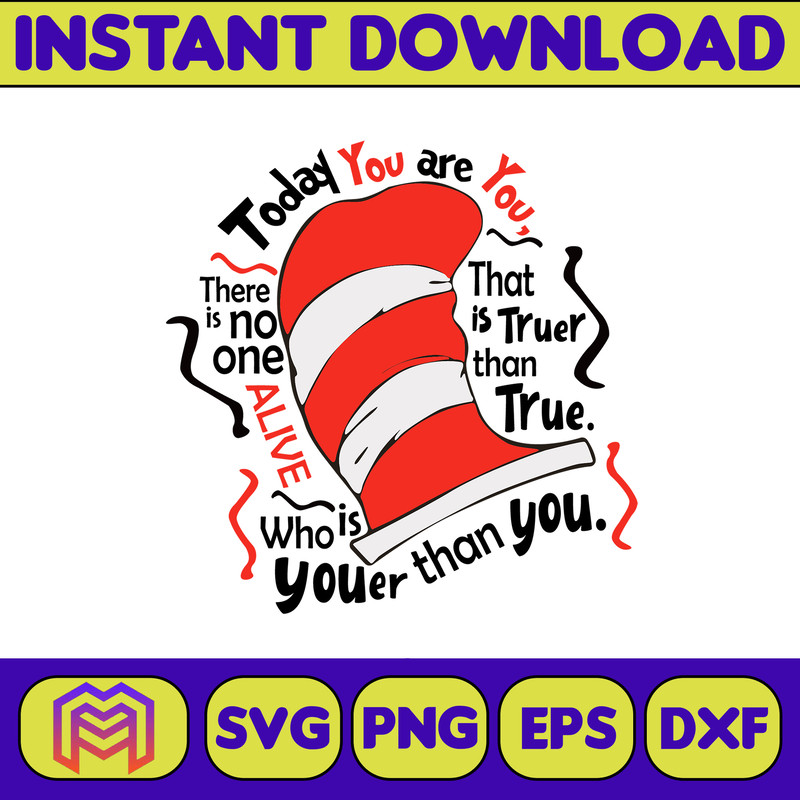 Dr Seuss Svg Layered Item, Dr. Seuss Quotes Cat In The Hat Svg Clipart, Cricut, Digital Vector Cut File, Cat And The Hat (621).jpg