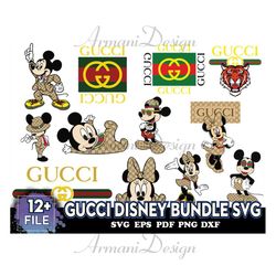 gucci disney bundle svg, gucci logo, brand logo svg