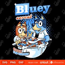 Bluey cereal, Bluey Cartoon Svg, Bluey And Bingo png, Cricut, Silhouette Vector