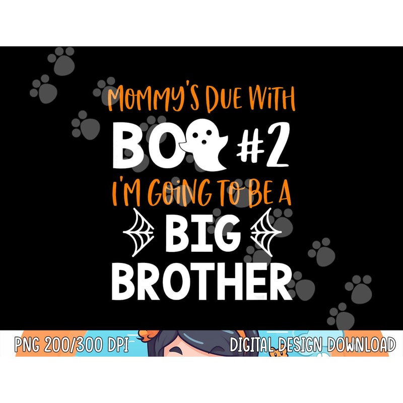 Kids Big Brother Halloween Pregnancy Announcement Shirt Boo 2 copy.jpg
