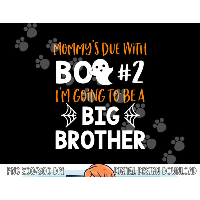 Kids Big Brother Halloween Pregnancy Announcement Shirt Boo 2 copy.jpg
