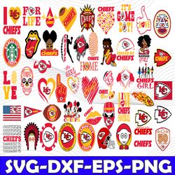 Bundle 50 Files Kansas City Chiefs Football Teams Svg, Kansas City Chiefs svg, NFL Teams svg, NFL Svg, Png, Dxf, Eps, In