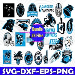 Bundle 26 Files Carolina Panthers Football team Svg, arolina Panthers svg, NFL Teams svg, NFL Svg, Png, Dxf, Eps, Instan