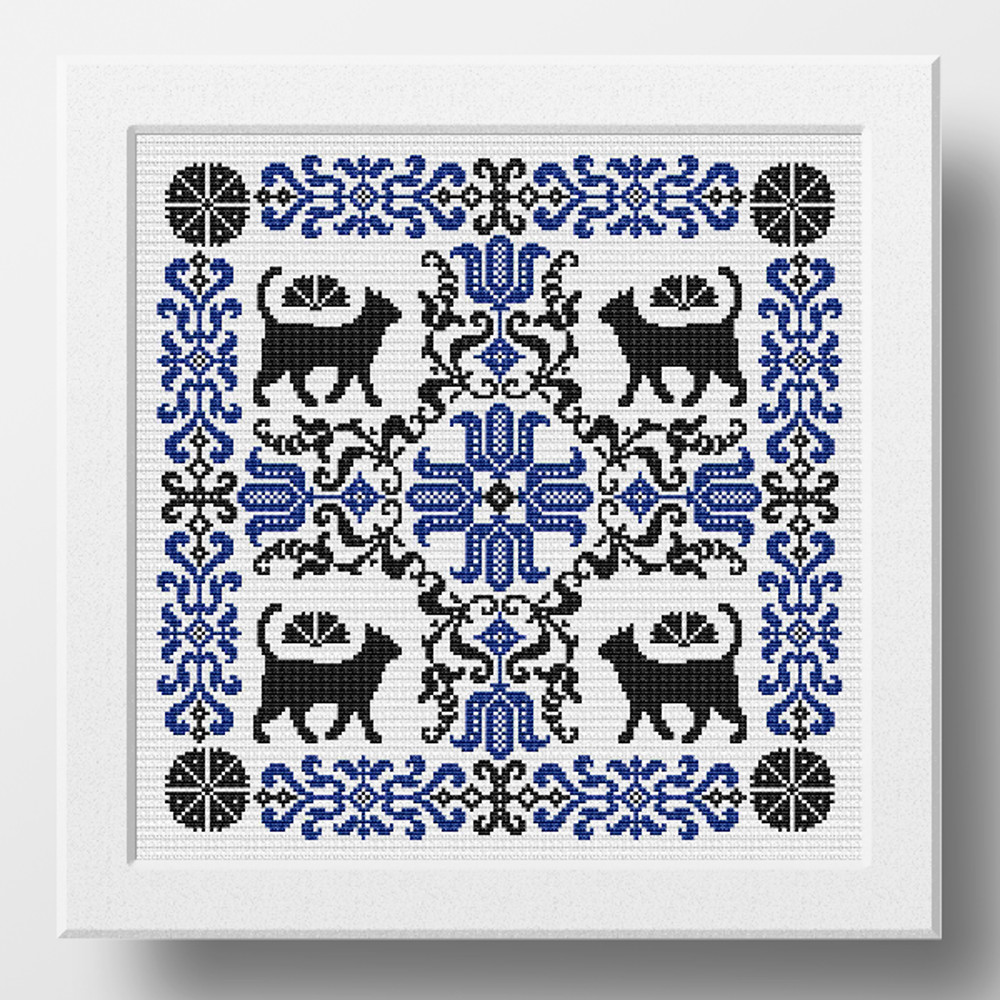 cat cross stitch pattern