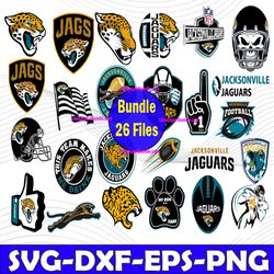Bunlde 26 Files Jacksonville Jaguars Football team Svg, Jacksonville Jaguars Svg, NFL Teams svg, NFL Svg, Png, Dxf, Eps,