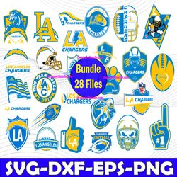 Bundle 28 Files Los Angeles Chargers Football team Svg, Los Angeles Chargers Svg, NFL Teams svg, NFL Svg, Png, Dxf, Eps,