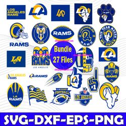 Bundle 27 Files Los Angeles Rams Football team Svg, Los Angeles Rams Svg, NFL Teams svg, NFL Svg, Png, Dxf, Eps, Instant