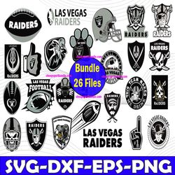 Bundle 26 Files Las Vegas Raiders Football team Svg,  Las Vegas Raiders Svg, NFL Teams svg, NFL Svg, Png, Dxf, Eps, Inst