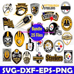 Bundle 25 Files Pittsburgh Steelers Football team Svg, Pittsburgh Steelers Svg, NFL Teams svg, NFL Svg, Png, Dxf, Eps, I