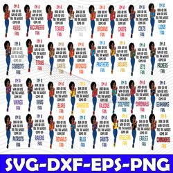 32 Files Funny Quotes With Black Girl And NFL Teams Bundle Svg, Ride Or Die Svg, NFL Team Svg, Football Svg, Png, Jpg, E