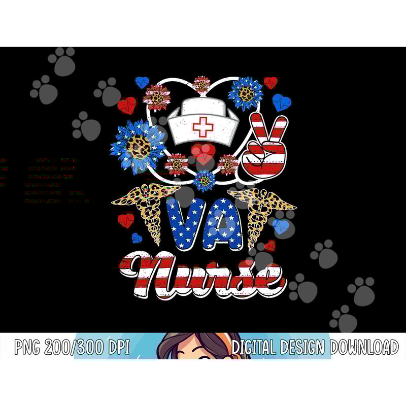 Leopard Sunflower VA Nurse American Flag Funny 4th Of July png, sublimation copy.jpg
