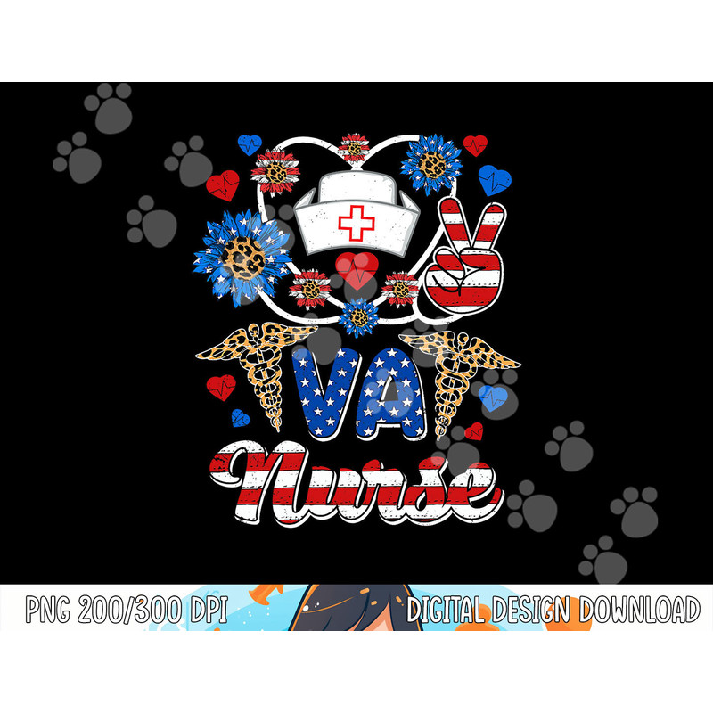 Leopard Sunflower VA Nurse American Flag Funny 4th Of July png, sublimation copy.jpg