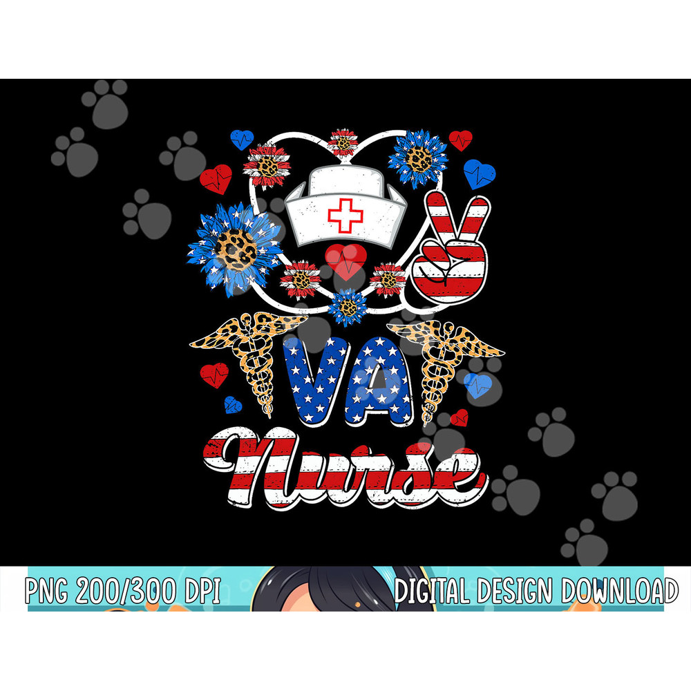 Leopard Sunflower VA Nurse American Flag Funny 4th Of July png, sublimation copy.jpg