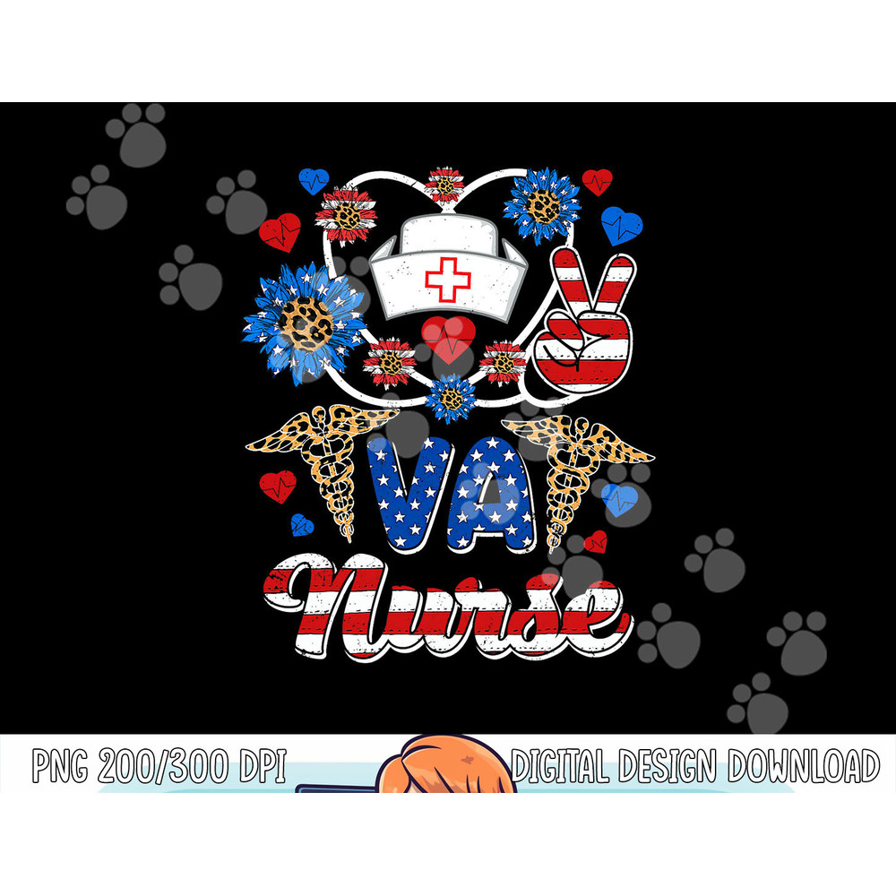 Leopard Sunflower VA Nurse American Flag Funny 4th Of July png, sublimation copy.jpg
