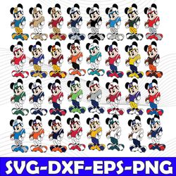 32 Files Mickey Mouse With NFL Teams Bundle Svg, NFL Team Svg, Football Svg, Png, Jpg, Eps