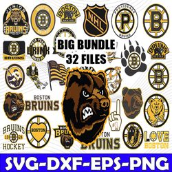 Bundle 32 Files Boston Bruins Hockey Team Svg, Boston Bruins SVG, NHL Svg, NHL Svg, Png, Dxf, Eps, Instant Download