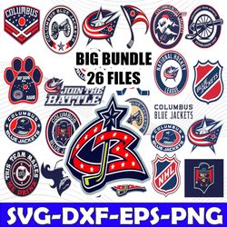 Bundle 25 Files Columbus Blue Jackets Hockey Team Svg, Columbus Blue Jackets Svg, NHL Svg, NHL Svg, Png, Dxf, Eps, Insta