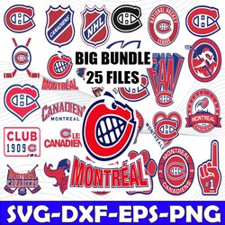 bundle 25 files montreal canadiens hockey team svg, montreal canadiens svg, nhl svg, nhl svg, png, dxf, eps, instant dow