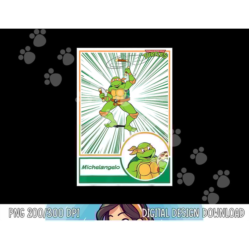 Mademark x Teenage Mutant Ninja Turtles - Michelangelo TMNT Retro Style Action Baseball Card Design copy.jpg