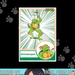 mademark x teenage mutant ninja turtles - michelangelo tmnt retro style action baseball card design  copy