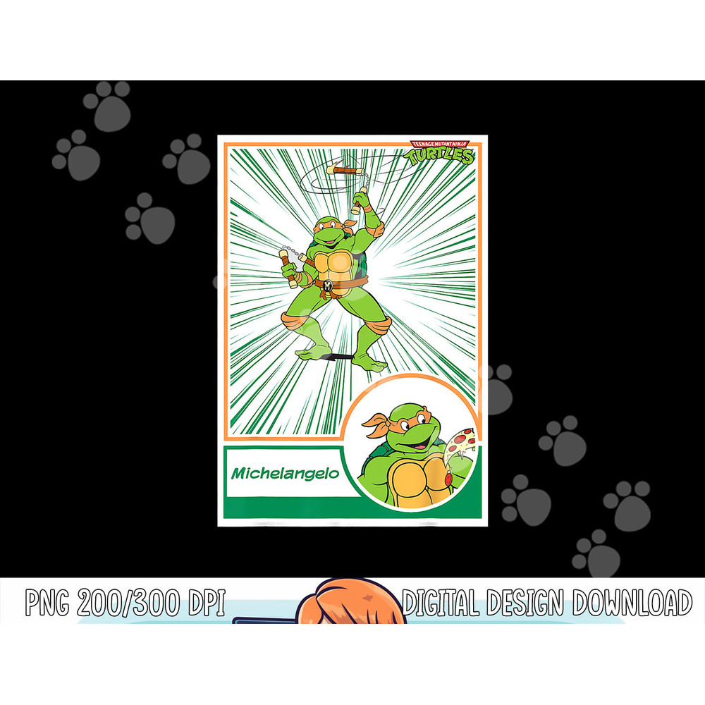 Mademark x Teenage Mutant Ninja Turtles - Michelangelo TMNT Retro Style Action Baseball Card Design copy.jpg