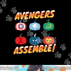 marvel avengers assemble pumpkin heroes halloween png, sublimation copy
