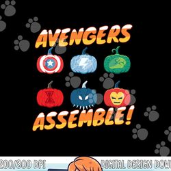 marvel avengers assemble pumpkin heroes halloween png, sublimation copy