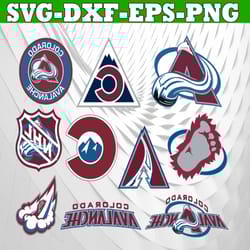 bundle 10 files colorado avalanche hockey team svg, colorado avalanche svg, nhl svg, nhl svg, png, dxf, eps, instant dow