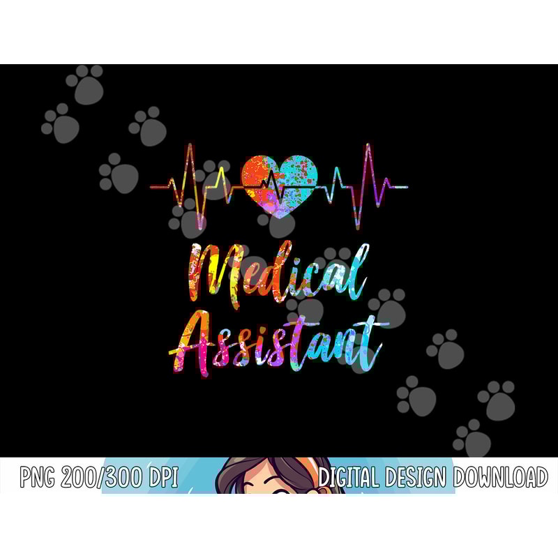 Medical Assistant Heartbeat Nursing Hospital Heart png, sublimation copy.jpg