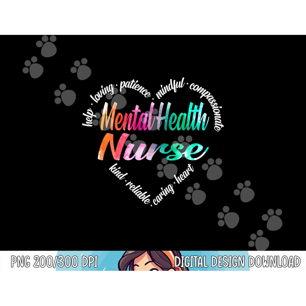 Mental Health Nurse Heart Word Cloud Watercolor Rainbow png, sublimation copy.jpg