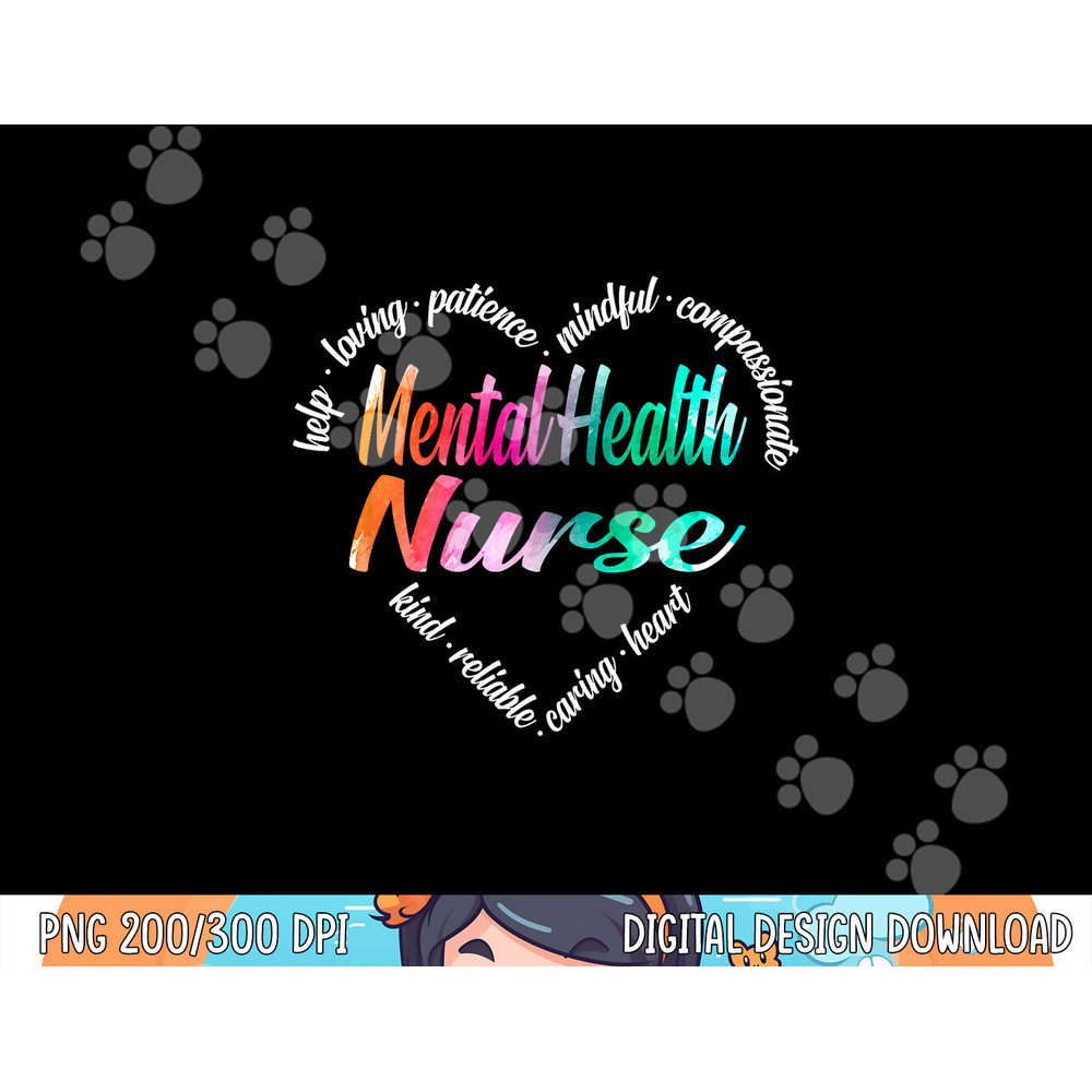 Mental Health Nurse Heart Word Cloud Watercolor Rainbow png, sublimation copy.jpg
