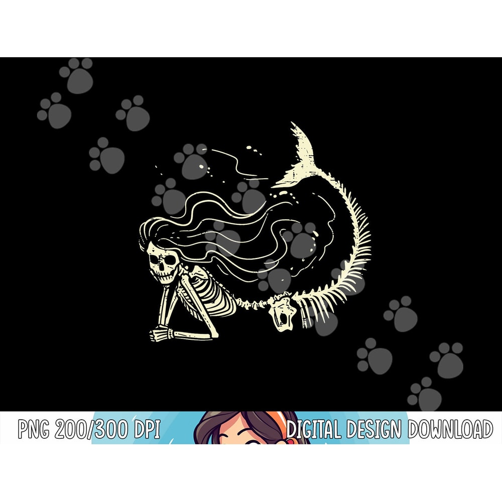 Mermaid Skeleton Halloween Costume Women Girls png, sublimation copy.jpg