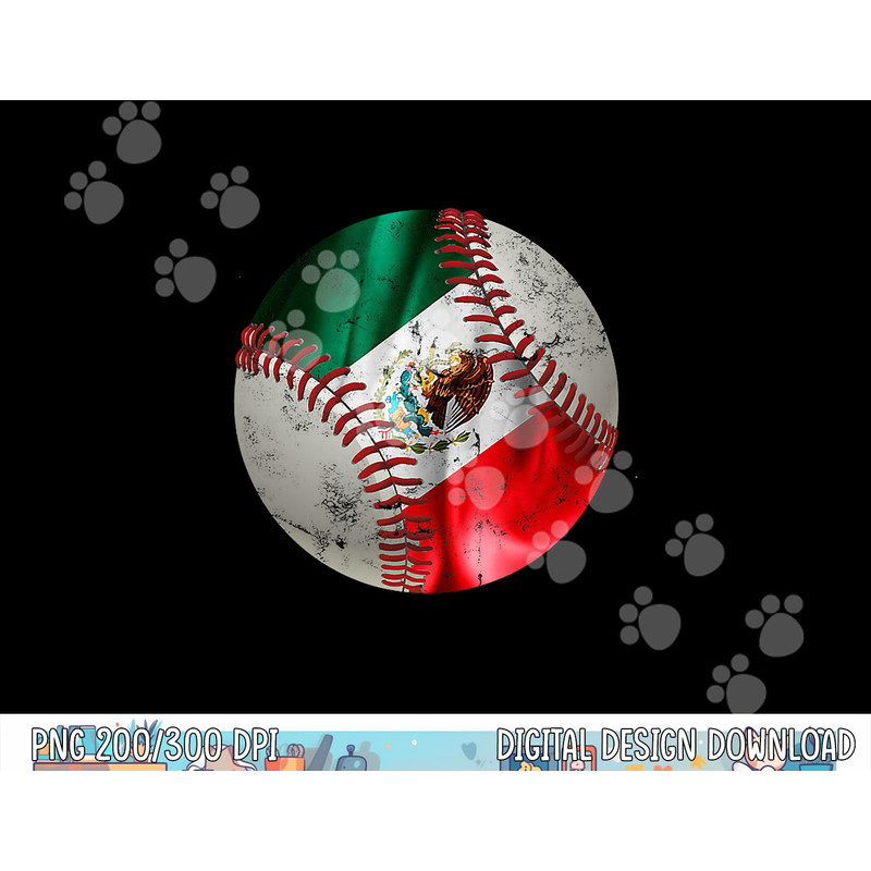 Mexican baseball flag in a baseball ball mexico png, sublimation copy.jpg