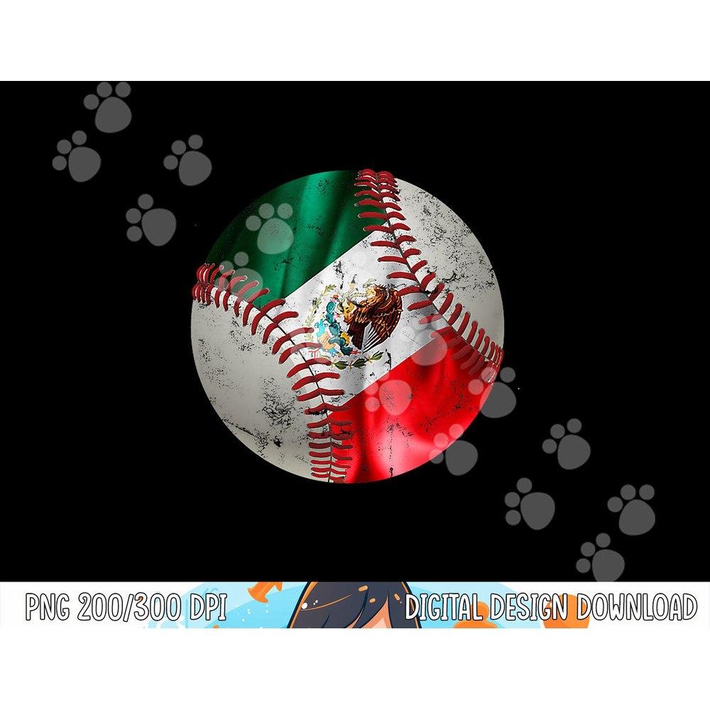 Mexican baseball flag in a baseball ball mexico png, sublimation copy.jpg