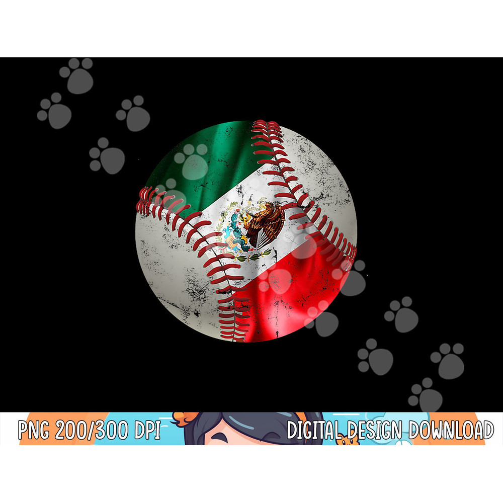 Mexican baseball flag in a baseball ball mexico png, sublimation copy.jpg