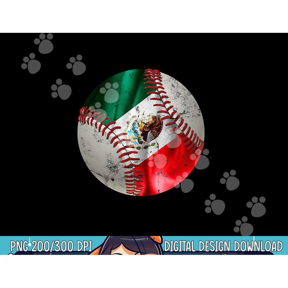 Mexican baseball flag in a baseball ball mexico png, sublimation copy.jpg