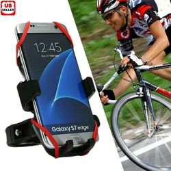cell phone silicone mount holder gps motorcycle mtb bike bicycle 360 rotation