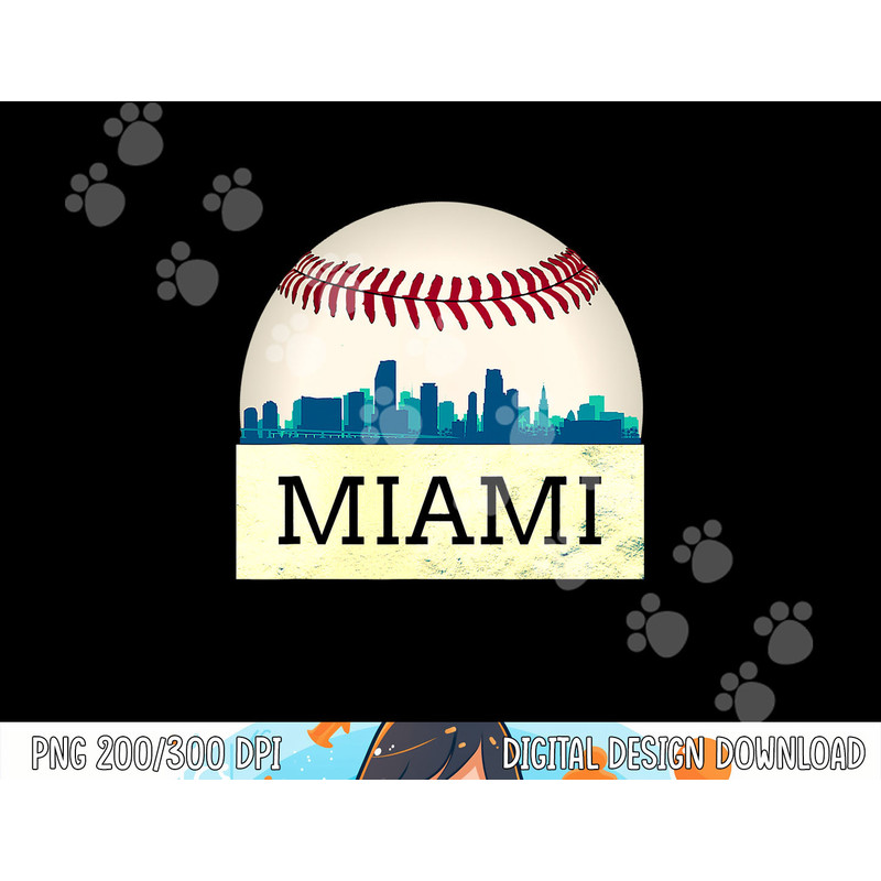 Miami Baseball Dress Cool Marlin Skyline on Giant Ball png, sublimation copy.jpg