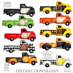 Truck Clipart. Buffalo Plaid. Truck Images. Truck Graphics. Cute Truck PNG. Truck Digital Download. OliArtStudioShop