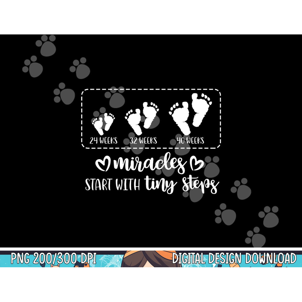 Miracles Start With Tiny Steps Baby Feet Nurse Gift png, sublimation copy.jpg