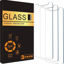 3-pack for iphone 14 13 12 11 pro max xr xs max tempered glass screen protector