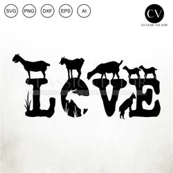 goat love svg - goat lover
