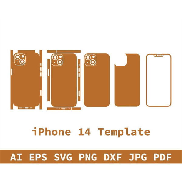 Apple iPhone 14 Skin Template in Dxf, Svg, EPS, AI, PDF, Sil | Inspire Uplift apple-iphone-14-skin-template-in-dxf-svg-eps-ai-pdf-sil-inspire-uplift