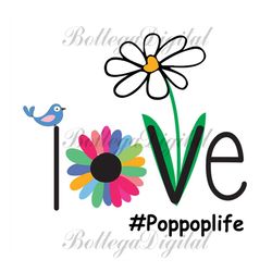 love pop pop life svg, fathers day svg, father life svg, fathers love svg, pop pop svg, flower father svg, floral father