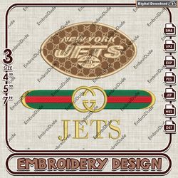 Sport Machine Embroidery Design, New York Embroidery Designs, Football Team Embroidery, Jets Embroidery Files